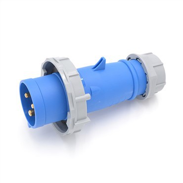 32A 3-пинов индустриален щепсел, монтиран на панел